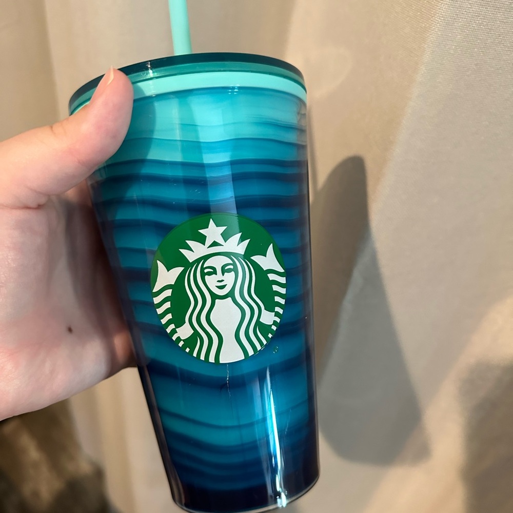 2021 blue waves Starbucks tumbler